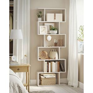 SONGMICS Vasagle Bücherregal, Regal mit 6 Ebenen, Standregal, Büroregal, freistehend, Dekoregal, zur Präsentation, modern, für Wohnzimmer, Schlafzimmer, Büro,