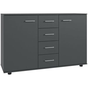 LOMADOX Kommode 130 cm breit modern in graphit TREVISO-43 LOMADOX Kommode 130 cm breit modern in graphit TREVISO-43