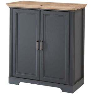 LOMADOX Kommode Sideboard mit 2 Türen JÜLICH-36 in graphit mit Artisan Eiche Nb., b/h/t ca. 93/102/41 cm LOMADOX Kommode Sideboard mit 2 Türen JÜLICH-36 in graphit mit Artisan Eiche Nb., b/h/t ca. 93/102/41 cm