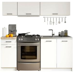 Akord - Küchenmöbelset Oliwia G1 Weiß 180 Cm 6 Turen Schublade 6 Ebenen B180 X H174 X T46 Cm Akord - Küchenmöbelset Oliwia G1 Weiß 180 Cm 6 Turen Schublade 6 Ebenen B180 X H174 X T46 Cm