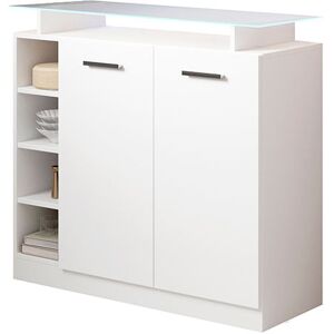 LETTIEMOBILI - Weiß Paola Konsole - Modern, LED, Glastisch LETTIEMOBILI - Weiß Paola Konsole - Modern, LED, Glastisch