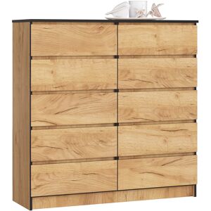 Kommode Akord K120 Eiche Craft 120 Cm 10 Schubladen B120 X H121 X T40 Cm Kommode Akord K120 Eiche Craft 120 Cm 10 Schubladen B120 X H121 X T40 Cm