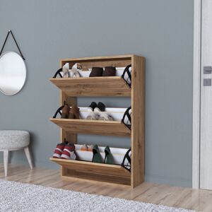 en.casa Aurskog Schuhschrank - Platzsparend, 3 Fächer, 18 Paare en.casa Aurskog Schuhschrank - Platzsparend, 3 Fächer, 18 Paare