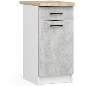 Küchenschrank Akord Oliwia Modular S40 Unterschrank Mit Arbeitsplatte Weiß 40 Cm Tür Schublade 2 Ebenen Front Beton B40 X H85 X T46 Cm Küchenschrank Akord Oliwia Modular S40 Unterschrank Mit Arbeitsplatte Weiß 40 Cm Tür Schublade 2 Ebenen Front Beton B40 X H85 X T46 Cm