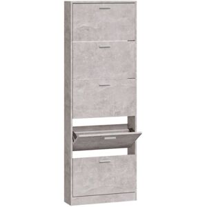 vidaXL Schuhschrank Beton Grau 59x17x169 cm - Schuhschrank vidaXL Schuhschrank Beton Grau 59x17x169 cm - Schuhschrank