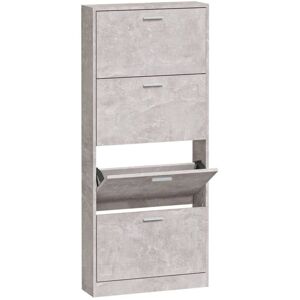 VidaXL Schuhschrank Beton Grau 59x17x150 cm - Moderner Aufbewahrungsmöbel VidaXL Schuhschrank Beton Grau 59x17x150 cm - Moderner Aufbewahrungsmöbel