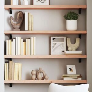 Wandregal 100x20x4 Cm Massivholz Eiche Unbehandelt Vidaxl Wandregal 100x20x4 Cm Massivholz Eiche Unbehandelt Vidaxl