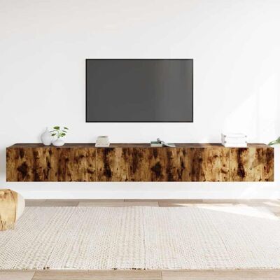 Vidaxl - 3-tlg. Tv-schrank-set Räuchereiche Holzwerkstoff Vidaxl - 3-tlg. Tv-schrank-set Räuchereiche Holzwerkstoff