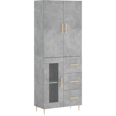 vidaXL Hochschrank - Grau - 69,5x34x180 cm - Aufbewahrung vidaXL Hochschrank - Grau - 69,5x34x180 cm - Aufbewahrung