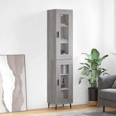 Highboard Grau Sonoma 34,5x34x180 Cm Holzwerkstoff Vidaxl Highboard Grau Sonoma 34,5x34x180 Cm Holzwerkstoff Vidaxl