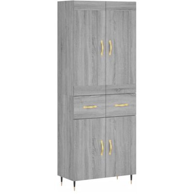 Highboard Grau Sonoma 69,5x34x180 Cm Holzwerkstoff Vidaxl Highboard Grau Sonoma 69,5x34x180 Cm Holzwerkstoff Vidaxl