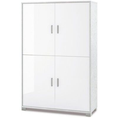 Sarmog Weißer Quadrante 4-Türenschrank - Aufbewahrungsschrank Sarmog Weißer Quadrante 4-Türenschrank - Aufbewahrungsschrank