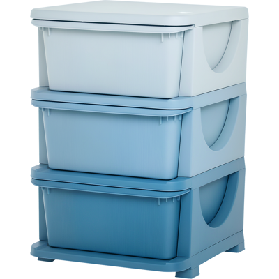 Schubladenschrank Für Kinder Mit Stauraum Aufbewahrungsboxen Spielzeug-organizer Spielzeugkiste Drei Ebenen Für Kinderzimmer 3-6 Jahre Kindermöbel Blau 37 X 37 X 56,5 Cm - Homcom Schubladenschrank Für Kinder Mit Stauraum Aufbewahrungsboxen Spielzeug-organizer Spielzeugkiste Drei Ebenen Für Kinderzimmer 3-6 Jahre Kindermöbel Blau 37 X 37 X 56,5 Cm - Homcom