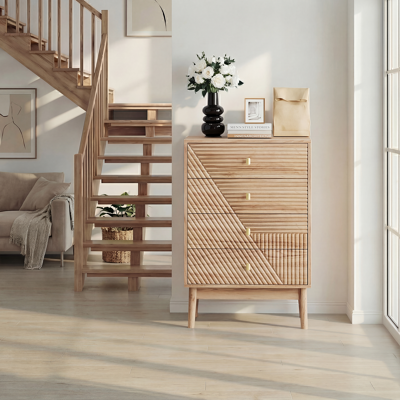 SANS MARQUE Kommode Mit Vier Schubladen, Moderner Kleiderschrank/schubladenschrank, Aufbewahrungsschrank Aus Holz, Schminktisch-aufbewahrungsschrank, Geeignet Für Wohnzimmer, Schlafzimmer, Flur – 【großzügiger Sta SANS MARQUE Kommode Mit Vier Schubladen, Moderner Kleiderschrank/schubladenschrank, Aufbewahrungsschrank Aus Holz, Schminktisch-aufbewahrungsschrank, Geeignet Für Wohnzimmer, Schlafzimmer, Flur – 【großzügiger Sta