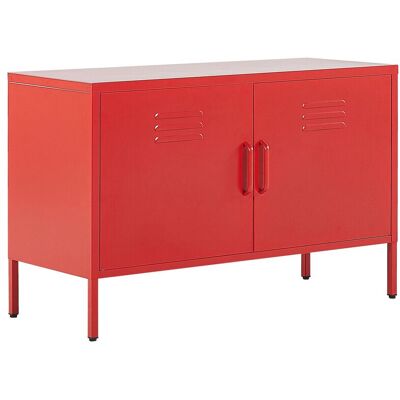 BELIANI Büroschrank Uria Metall Rot BELIANI Büroschrank Uria Metall Rot