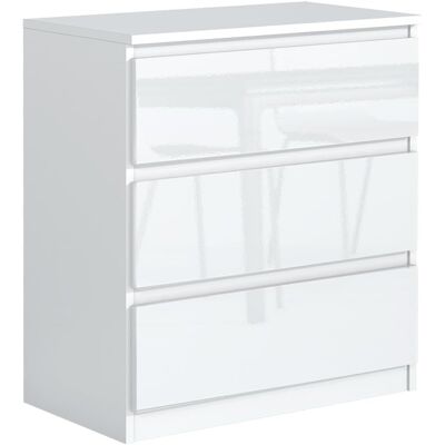 OEM Kommode Mit 3 Schubladen, Weiß, Pol OEM Kommode Mit 3 Schubladen, Weiß, Pol