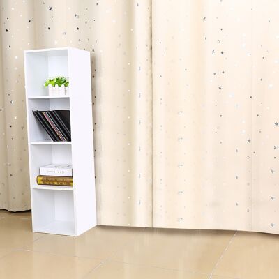 HEAT 4-stöckiges Bücherregal Aus Massivholz, Verstellbare Bücheraufbewahrung, Stabiles Regal Für Wohnzimmer Und Büro HEAT 4-stöckiges Bücherregal Aus Massivholz, Verstellbare Bücheraufbewahrung, Stabiles Regal Für Wohnzimmer Und Büro