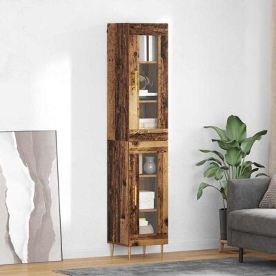 SORRUDER Vidaxl Highboard 2 Pcs Altholz Glas SORRUDER Vidaxl Highboard 2 Pcs Altholz Glas