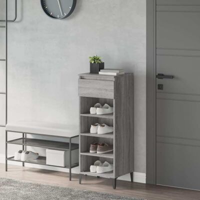 vidaXL Schuhregal Grey Sonoma - Schuhschrank mit Regalen vidaXL Schuhregal Grey Sonoma - Schuhschrank mit Regalen