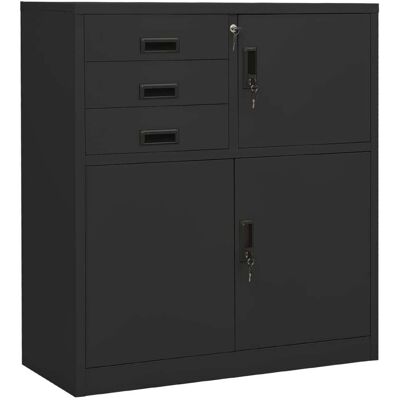 vidaXL Büroschrank - Stahl, Anthrazit, 90x40x102 cm - Büromöbel vidaXL Büroschrank - Stahl, Anthrazit, 90x40x102 cm - Büromöbel