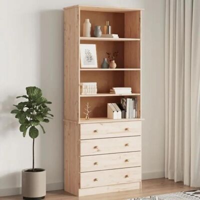 Vidaxl - Bücherregal Mit Schubladen Alta 77x35x186,5cm Massivholz Kiefer Vidaxl - Bücherregal Mit Schubladen Alta 77x35x186,5cm Massivholz Kiefer