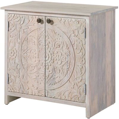 Massivmoebel24 Kommode Mango 80x48x78 weiß geölt KASHMIR #108 Massivmoebel24 Kommode Mango 80x48x78 weiß geölt KASHMIR #108