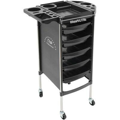 OEM Wohnzimmer-servierwagen, 6-stöckig, 5 Schubladen, Schwarz OEM Wohnzimmer-servierwagen, 6-stöckig, 5 Schubladen, Schwarz