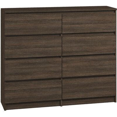 PRESSIODE Kommode Mit 8 Schubladen 120 Wenge Sideboard Bella PRESSIODE Kommode Mit 8 Schubladen 120 Wenge Sideboard Bella