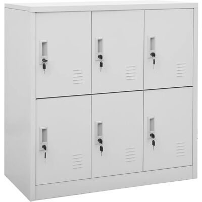 vidaXL Locker Cabinet Light Grey 90x45x92.5 cm Steel - Schließfachschrank vidaXL Locker Cabinet Light Grey 90x45x92.5 cm Steel - Schließfachschrank
