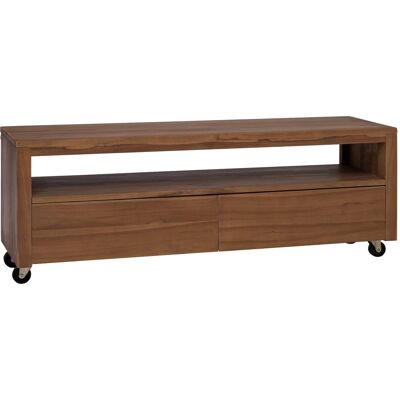 Tv-schrank 110 X 30 X 40 Cm Natur Massivholz Teak Vidaxl Tv-schrank 110 X 30 X 40 Cm Natur Massivholz Teak Vidaxl