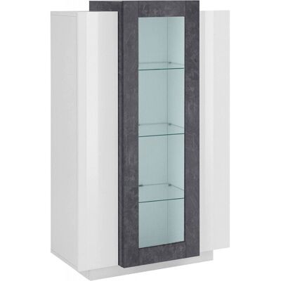 DMORA Weiße Moderne Vitrine mit Glastür - Vetrina Moderna con Anta a Vetro DMORA Weiße Moderne Vitrine mit Glastür - Vetrina Moderna con Anta a Vetro