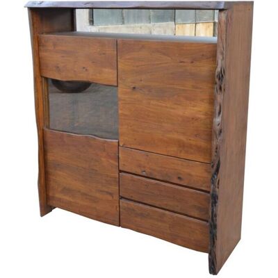 Massivmoebel24 Highboard Akazie 131x45x147 Braun Lackiert Pure Acacia 803 Massivmoebel24 Highboard Akazie 131x45x147 Braun Lackiert Pure Acacia 803