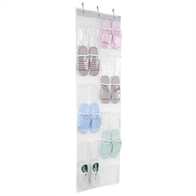 HEAT Wandmontierte Aufbewahrungstasche Mit 24 Transparenten Fächern, Hängender Schuhorganizer, Faltbares Schuhregal, Vielseitige Aufbewahrungsmöglichkeit Für Den Kleiderschrank. HEAT Wandmontierte Aufbewahrungstasche Mit 24 Transparenten Fächern, Hängender Schuhorganizer, Faltbares Schuhregal, Vielseitige Aufbewahrungsmöglichkeit Für Den Kleiderschrank.