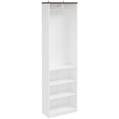 Sobuy Kleiderschrank Weiß Schmal Mit Kleiderstange Kleiderständer Mit 3 Ablagen Garderobenschrank Ohne Türen 55×25×187 Cm Tragkraft 50 Kg Ksb02-w Sobuy Kleiderschrank Weiß Schmal Mit Kleiderstange Kleiderständer Mit 3 Ablagen Garderobenschrank Ohne Türen 55×25×187 Cm Tragkraft 50 Kg Ksb02-w