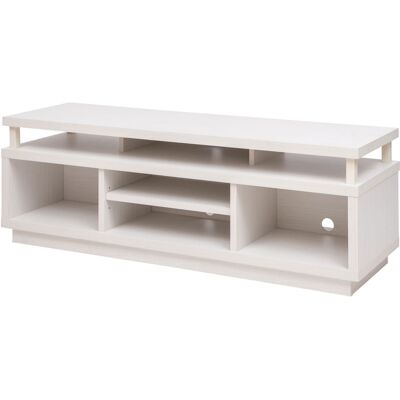 Tv-möbel, Tv-schrank, Tv-bank, Tv-halterung Für Bis Zu 55-zoll-bildschirme, 5 Regale, Kabelauslass, Zeitgenössisch, Schlafzimmer, Wohnzimmer - Tv Cabinet Middle Ots-125m - Eiche Weiß - Iris Ohyama Tv-möbel, Tv-schrank, Tv-bank, Tv-halterung Für Bis Zu 55-zoll-bildschirme, 5 Regale, Kabelauslass, Zeitgenössisch, Schlafzimmer, Wohnzimmer - Tv Cabinet Middle Ots-125m - Eiche Weiß - Iris Ohyama