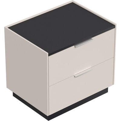 Emotion Design Nachttisch Kommode Artem 60cm B, 2 Softeinzüge Lackiert Creme Grafit Emotion Design Nachttisch Kommode Artem 60cm B, 2 Softeinzüge Lackiert Creme Grafit