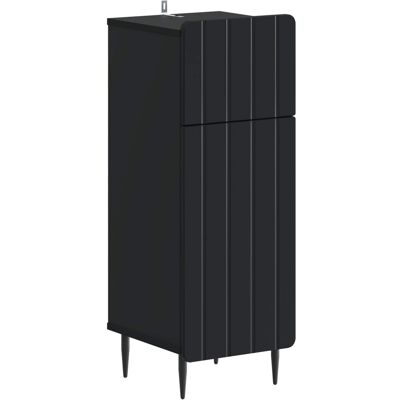 Vidaxl Bathroom Storage Cainet Zwolle Black 30 X 31 X 79.5 Cm Vidaxl Bathroom Storage Cainet Zwolle Black 30 X 31 X 79.5 Cm