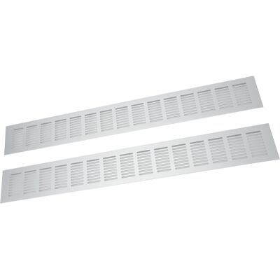 HEAT 2 Stück Lüftungsgitter Aus Aluminiumlegierung, Rechteckige Lüftungsplatte Für Schränke, Schuhschränke, Kleiderschränke, 80 X 600 Mm HEAT 2 Stück Lüftungsgitter Aus Aluminiumlegierung, Rechteckige Lüftungsplatte Für Schränke, Schuhschränke, Kleiderschränke, 80 X 600 Mm