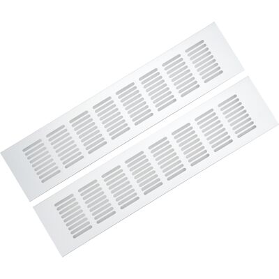 HEAT 2 Stück Lüftungsgitter Aus Aluminiumlegierung, Rechteckige Lüftungsplatte Für Schränke, Schuhschränke, Kleiderschränke, 80 X 350 Mm HEAT 2 Stück Lüftungsgitter Aus Aluminiumlegierung, Rechteckige Lüftungsplatte Für Schränke, Schuhschränke, Kleiderschränke, 80 X 350 Mm