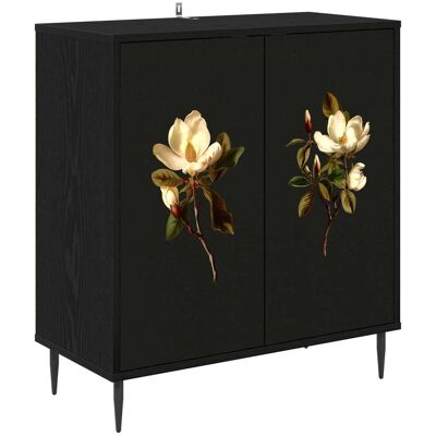 Sideboard Bremen Schwarz Eichen-optik 69 X 33 X 76 Cm Vidaxl Sideboard Bremen Schwarz Eichen-optik 69 X 33 X 76 Cm Vidaxl