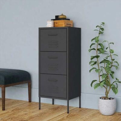 vidaXL Stauraum Schrank 42,5x35x101,5 cm Stahl Anthrazit - Sideboard vidaXL Stauraum Schrank 42,5x35x101,5 cm Stahl Anthrazit - Sideboard