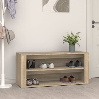 vidaXL Sonoma Eiche Schuhregal - Schuhaufbewahrung - Flur Schuhschrank - 100x35x45 cm vidaXL Sonoma Eiche Schuhregal - Schuhaufbewahrung - Flur Schuhschrank - 100x35x45 cm