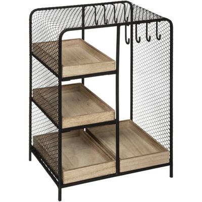 Schmuckhalter Arty - Metall Und Holz - Schwarz - 20x28 Cm Atmosphera Créateur D'Intérieur Schmuckhalter Arty - Metall Und Holz - Schwarz - 20x28 Cm Atmosphera Créateur D'Intérieur