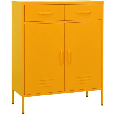 vidaXL Aufbewahrungsschrank Senfgelb Stahl - Storage Cabinet vidaXL Aufbewahrungsschrank Senfgelb Stahl - Storage Cabinet