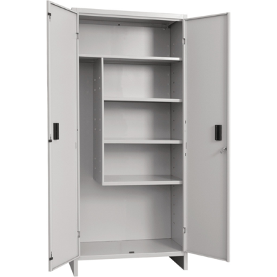 FERRAMENTA1.COM Graues Stahl-Speicherschrank - Verstellbare Regale FERRAMENTA1.COM Graues Stahl-Speicherschrank - Verstellbare Regale