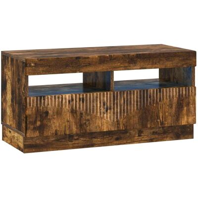Led-tv-schrank Raucheiche Holzwerkstoff Vidaxl Led-tv-schrank Raucheiche Holzwerkstoff Vidaxl