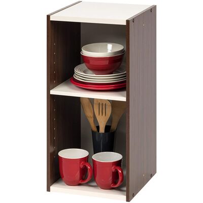 Iris Ohyama - Platzsparendes Regal, Breit, 2 Ebenen, Braun, Verstellbar, Multifunktional, Modular, Für Wohnzimmer, Homeoffice, Schlafzimmer, Organisation, Bücher, Cd, Dekor, Einfache Montage, Ub-6030 Iris Ohyama - Platzsparendes Regal, Breit, 2 Ebenen, Braun, Verstellbar, Multifunktional, Modular, Für Wohnzimmer, Homeoffice, Schlafzimmer, Organisation, Bücher, Cd, Dekor, Einfache Montage, Ub-6030
