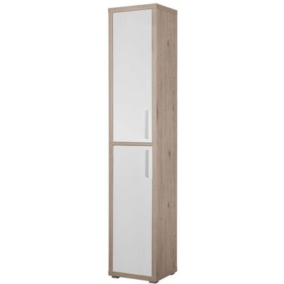 Composad - Bücherregal Mit 2 Türen, Büroschrank, Möbel Made In Italy -zement Composad - Bücherregal Mit 2 Türen, Büroschrank, Möbel Made In Italy -zement