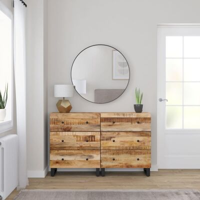 vidaXL - Sideboard Highboard - Rohes Mangoholz vidaXL - Sideboard Highboard - Rohes Mangoholz