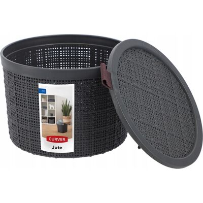 LES TENDANCES 2l Curver Jute-rundbehälter, Anthrazit LES TENDANCES 2l Curver Jute-rundbehälter, Anthrazit